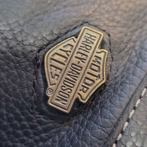 EUC Harley Davidson moto cycle Ankle Boots Leather Chunky Heel #3257 US 9 - Picture 13 of 14